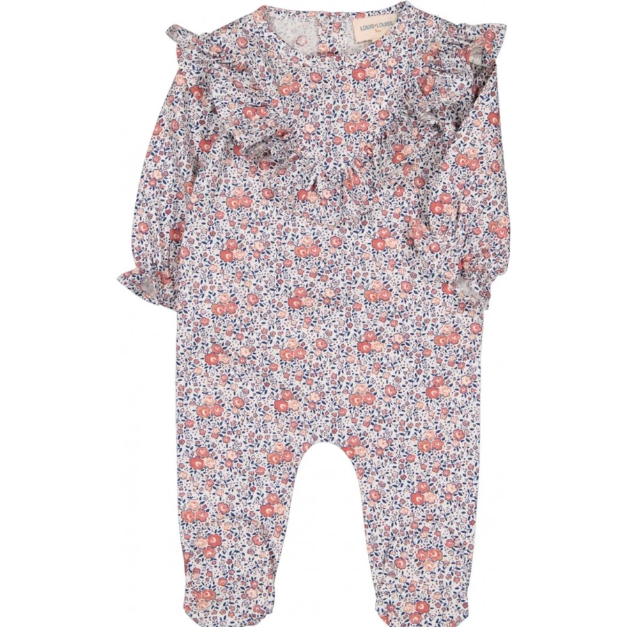 LOUIS LOUISE Baby Girls' Romantic Flower Print Jersey Pyjamas - Soft Gelati Sleepwear