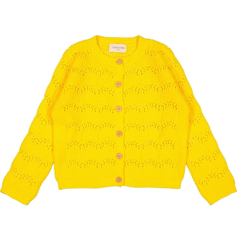 LOUIS LOUISE Girls Cardigan Mayo Knitted Cotton Sweater for Kids