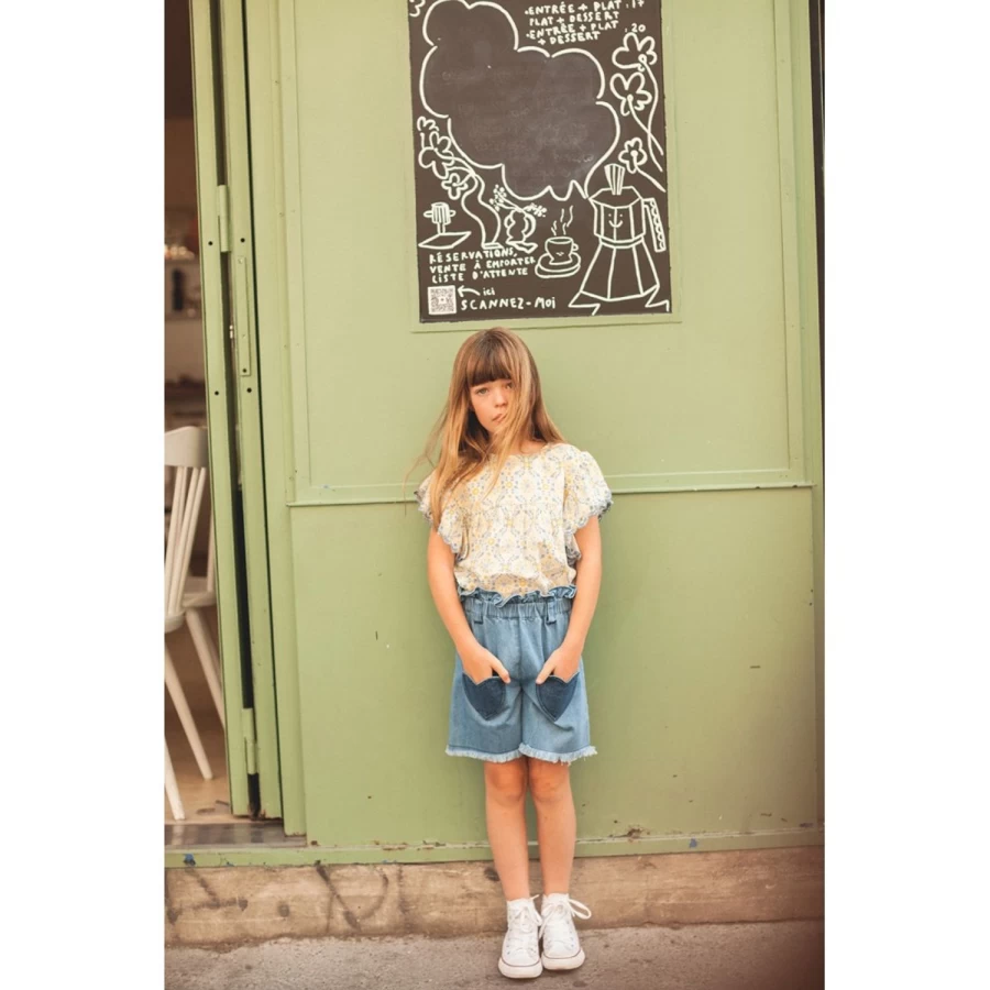 "LOUIS LOUISE Girls' Cotton Tunic Top - Floral Hippie Veil Jasmine Design"