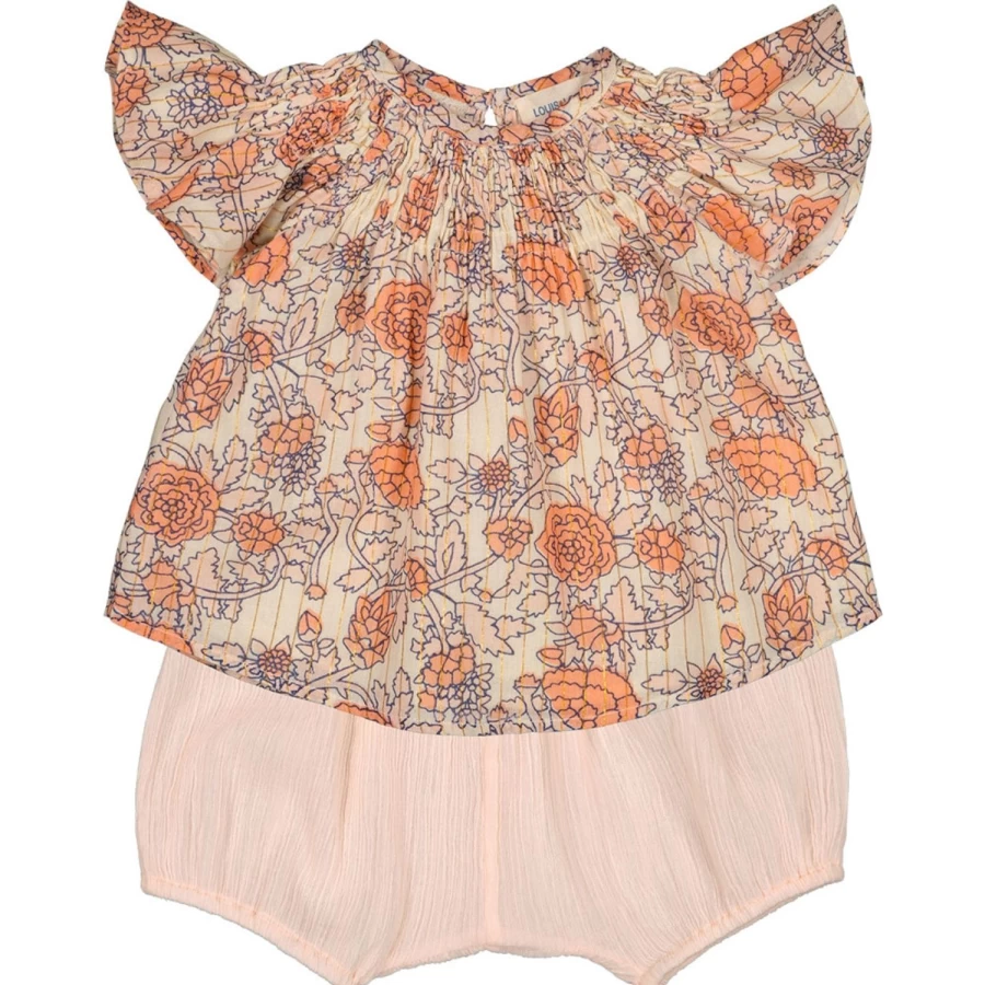 LOUIS LOUISE Baby Girls Cotton Crepe Dress - Bloomer London Style Comfortable Outfit