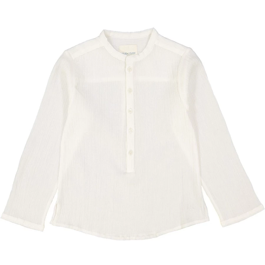 "LOUIS LOUISE Boys Cotton Crepe Shirt - Grand-Pere Style"