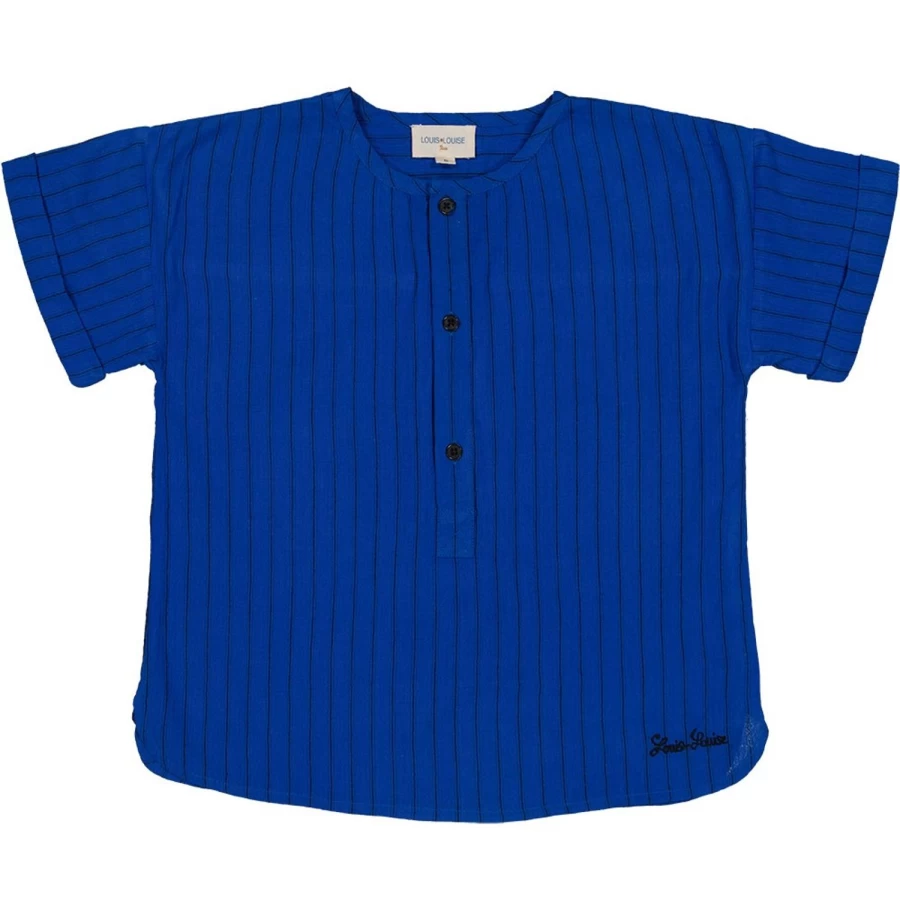 LOUIS LOUISE Boys' Cotton Crepe Striped Shirt - Casual Striped Top for Boys