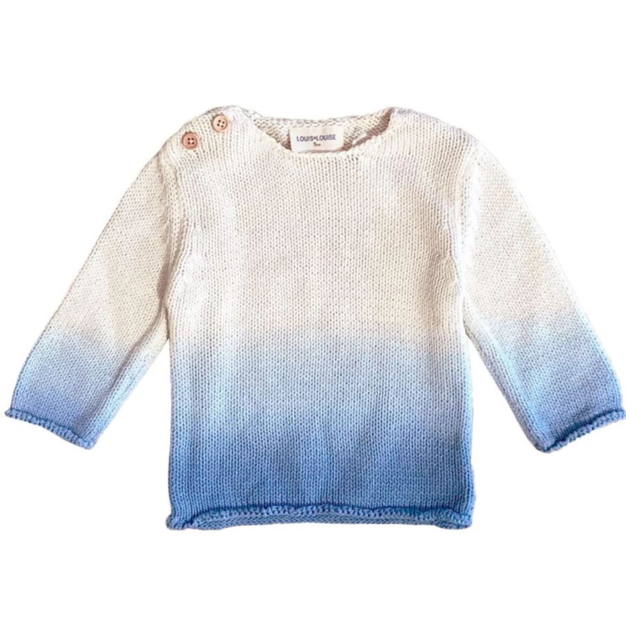 LOUIS LOUISE Baby Bobby Knitted Cotton Dip-Dye Pullover Sweater