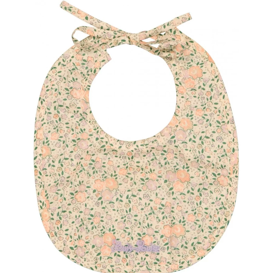 "LOUIS LOUISE Baby Bib Bulle Cotton Veil with Romantic Flowers for Infants"