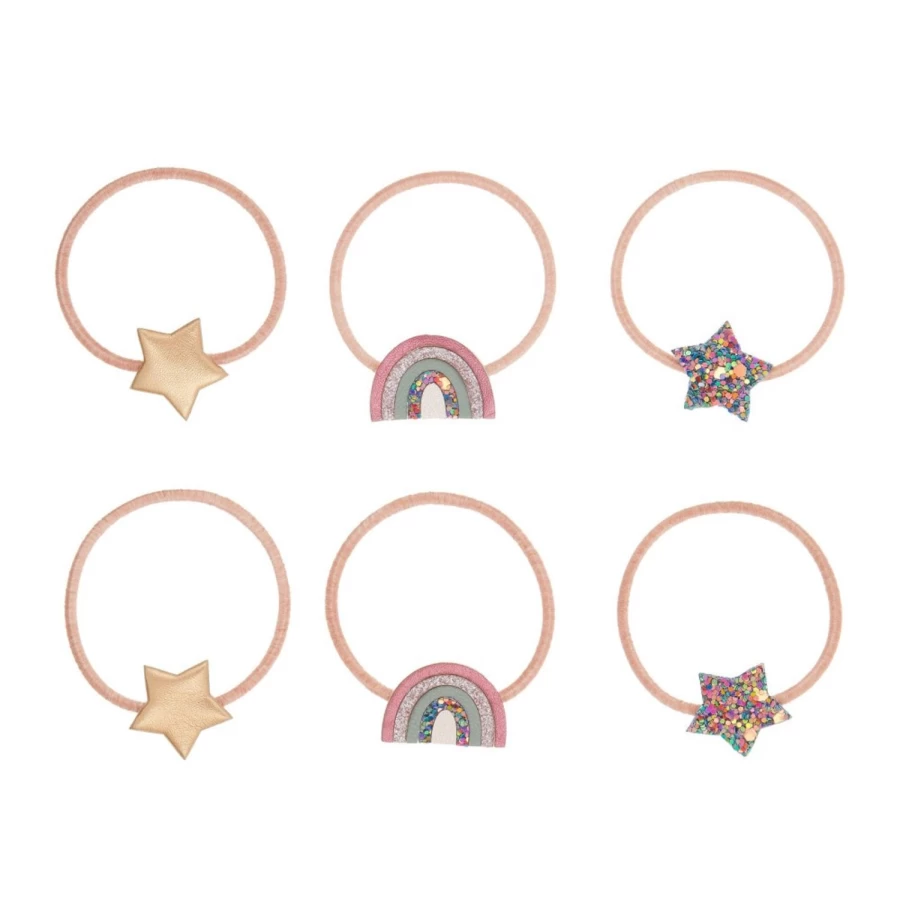 LOUIS LOUISE Chouchous Arc En Ciel Hair Accessories for Girls - Rainbow-Themed Hair Clips