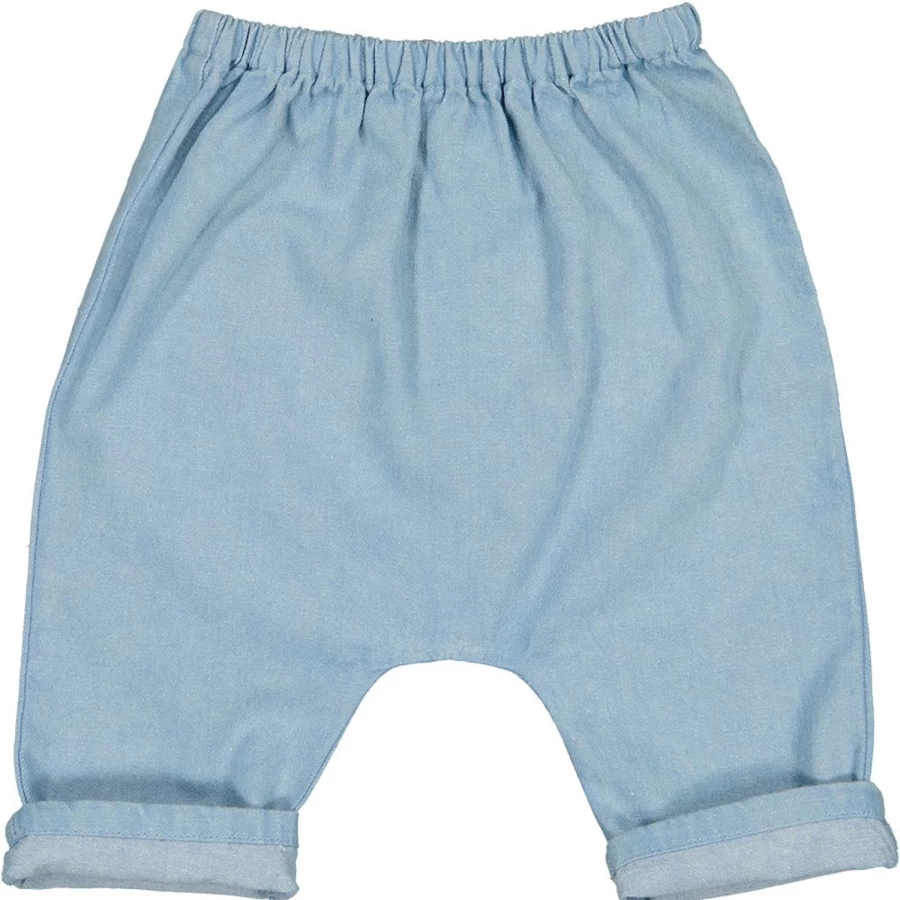 LOUIS LOUISE Baby Boys' Chambray Jungle Print Trousers - Comfortable Casual Pants for Toddlers