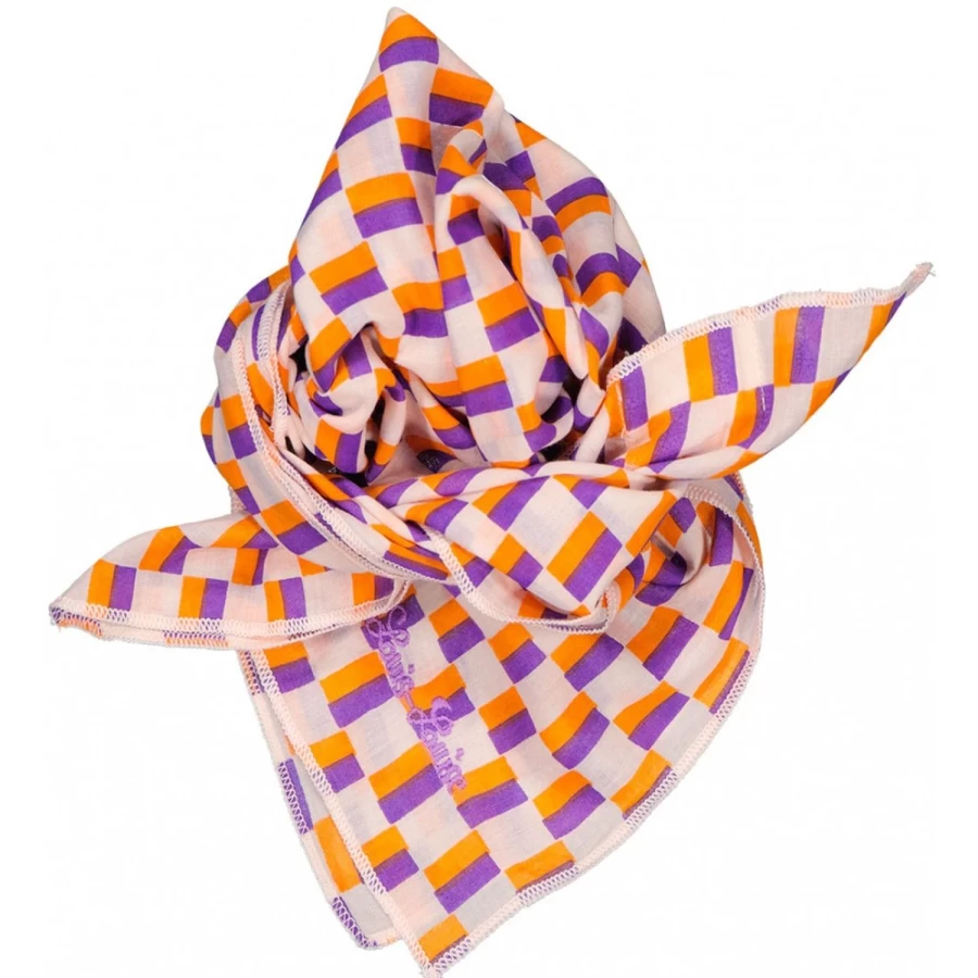 LOUIS LOUISE Baby Scarf - Sissi Cotton Veil with Geometric Pattern for Infants