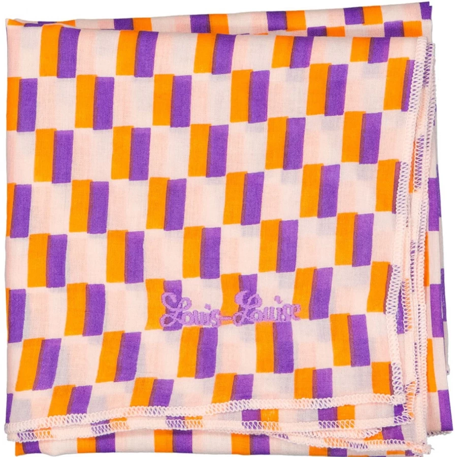 LOUIS LOUISE Baby Scarf - Sissi Cotton Veil with Geometric Pattern for Infants