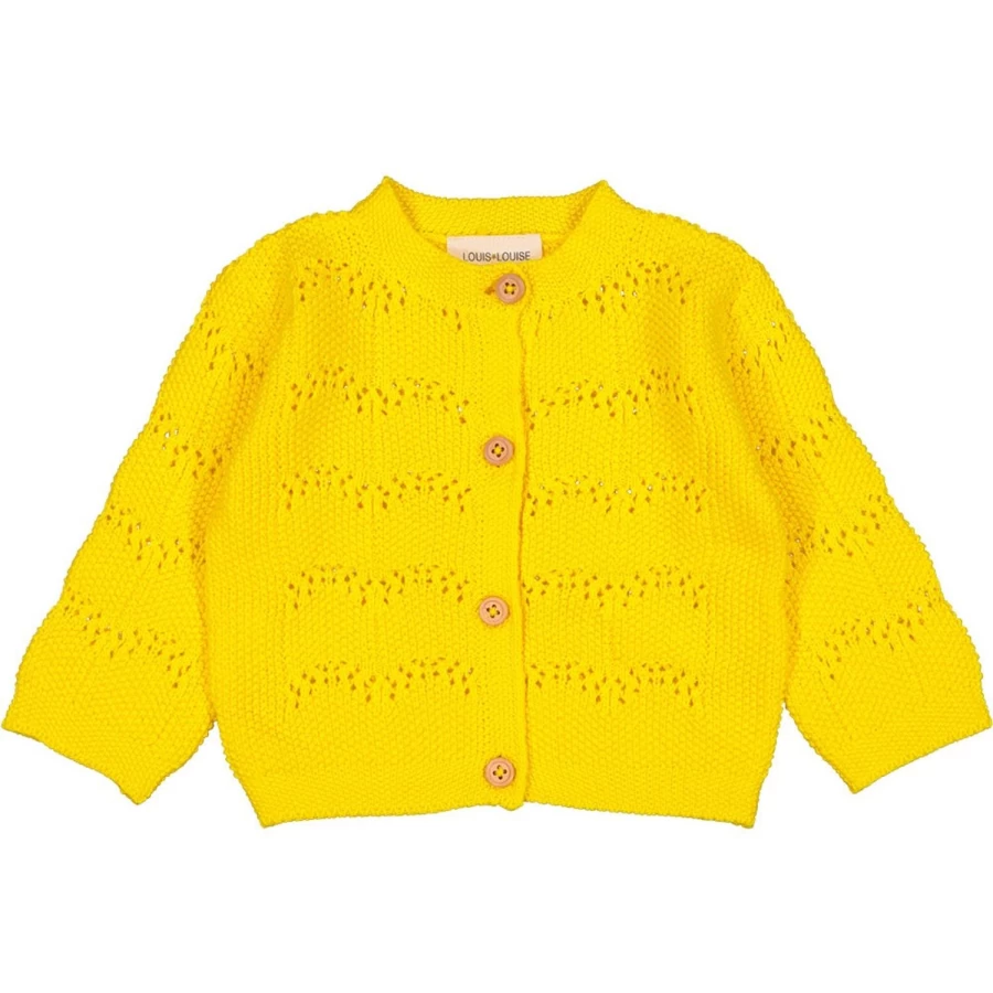 LOUIS LOUISE Baby Cardigan Mayo Knitted Cotton Sweater for Infants