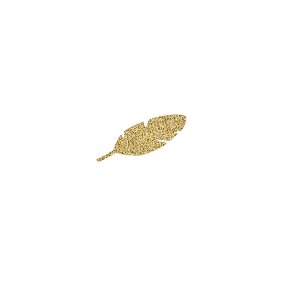 LOUIS LOUISE Girls Feather Hair Clip with Glitter - Elegant Obi Obi Style Hair Accessory