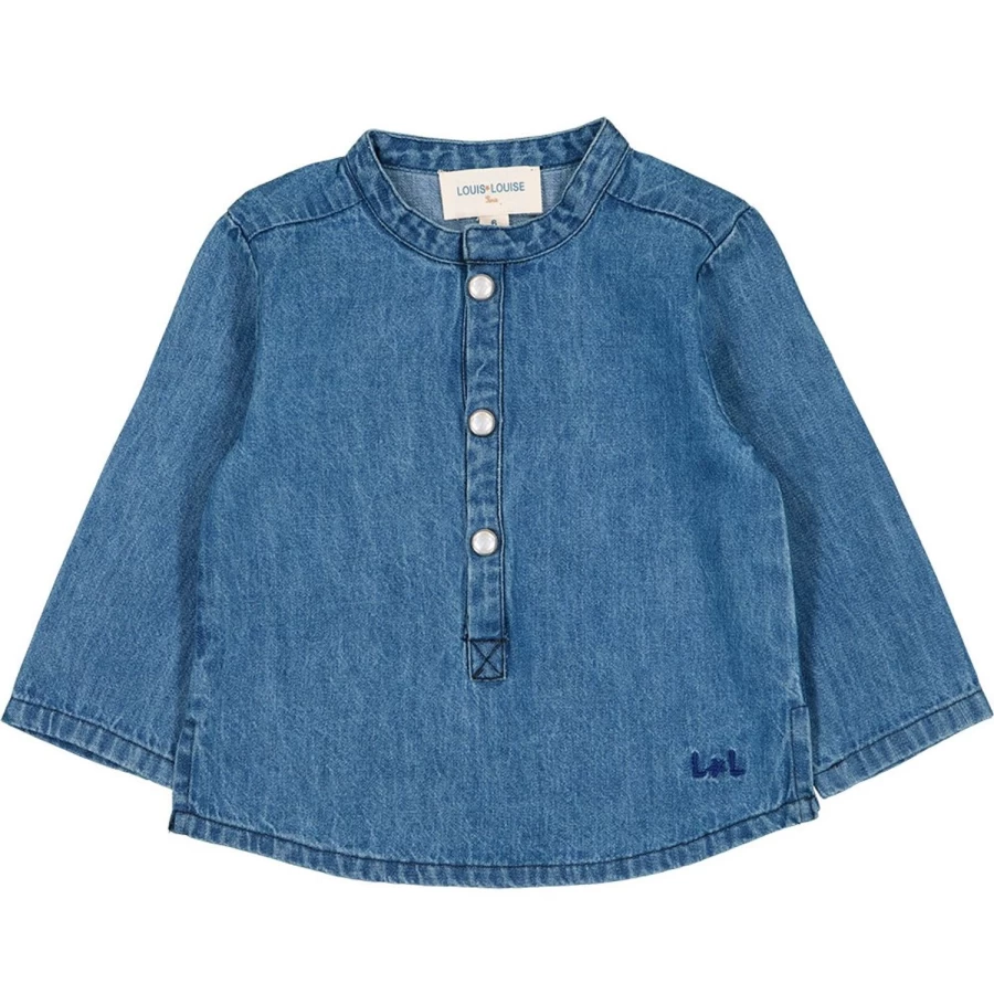LOUIS LOUISE Baby Boys' Chambray Shirt - Grand-Pere Style Casual Top
