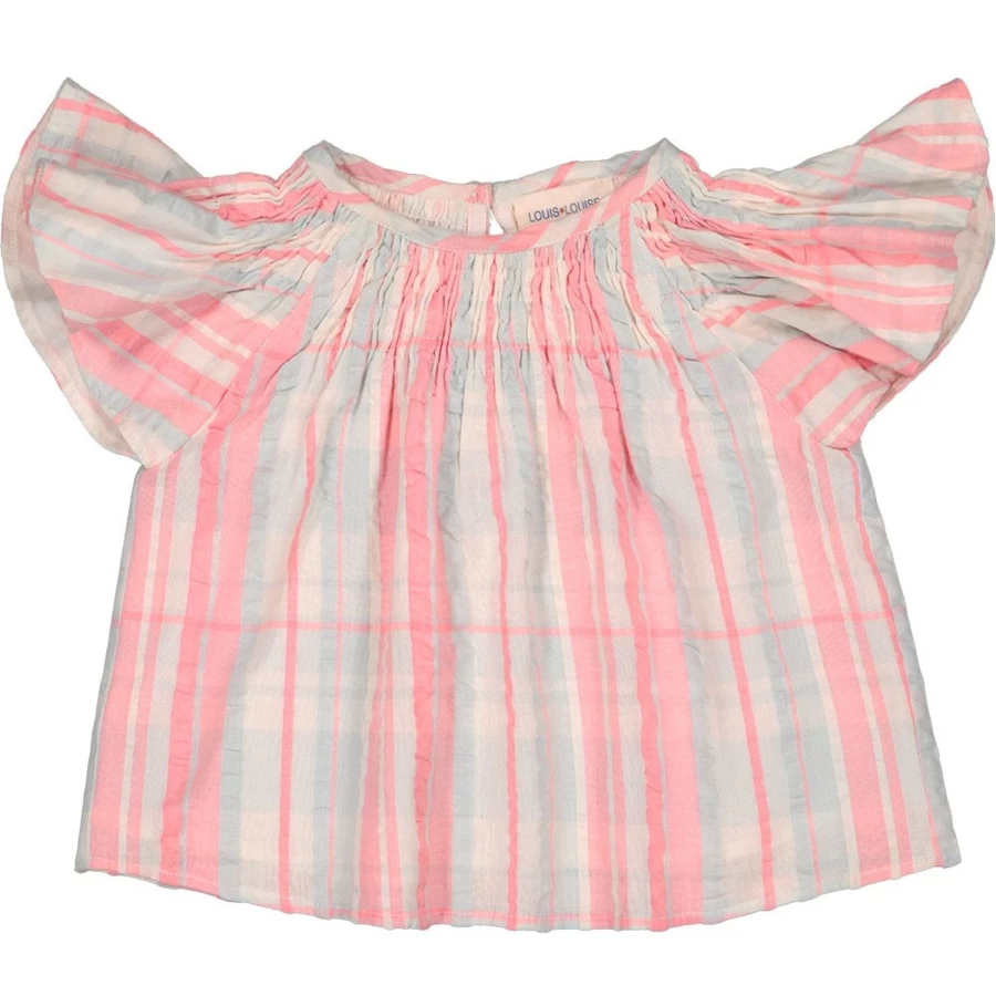 LOUIS LOUISE Baby Girls' Cotton Crepe Tunic - Soleil Madras Style
