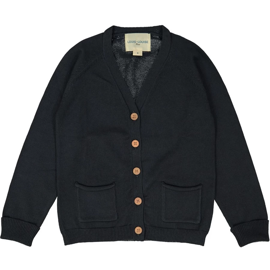 LOUIS LOUISE Boys Cotton Knitted Cardigan Hubert - Soft & Comfortable Kids Sweater