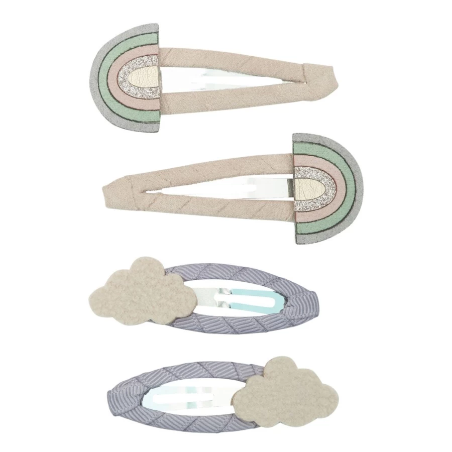 LOUIS LOUISE Barrettes for Girls - Rainbow Cloud Hair Clips | Stylish & Colorful Hair Accessories