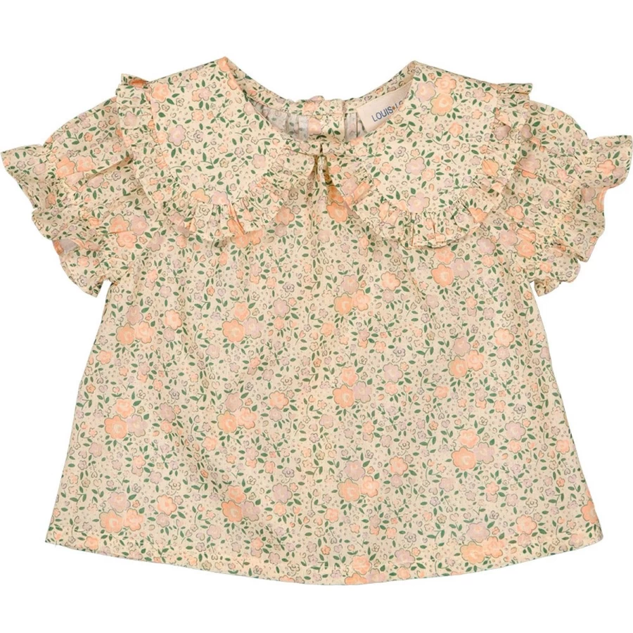 "LOUIS LOUISE Baby Girls' Floral Cotton Tunic Dress - Romantic Indie Style Veil Top"