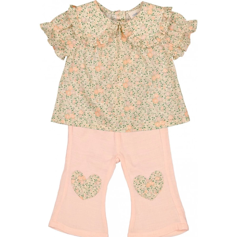 "LOUIS LOUISE Baby Girls' Floral Cotton Tunic Dress - Romantic Indie Style Veil Top"