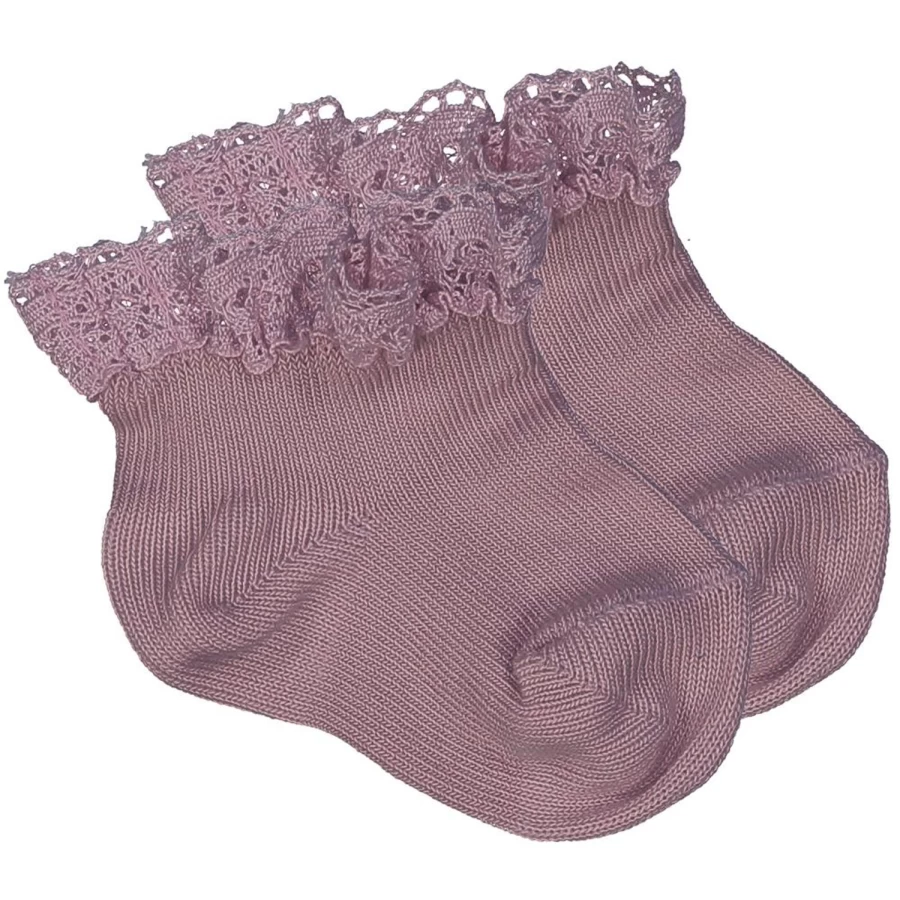 LOUIS LOUISE Baby Cotton Socks with Fleurette Design - Soft & Comfortable