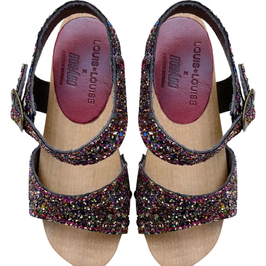 LOUIS LOUISE Girls Glitter Sandals - Bosabo Sparkle Sandales for Kids