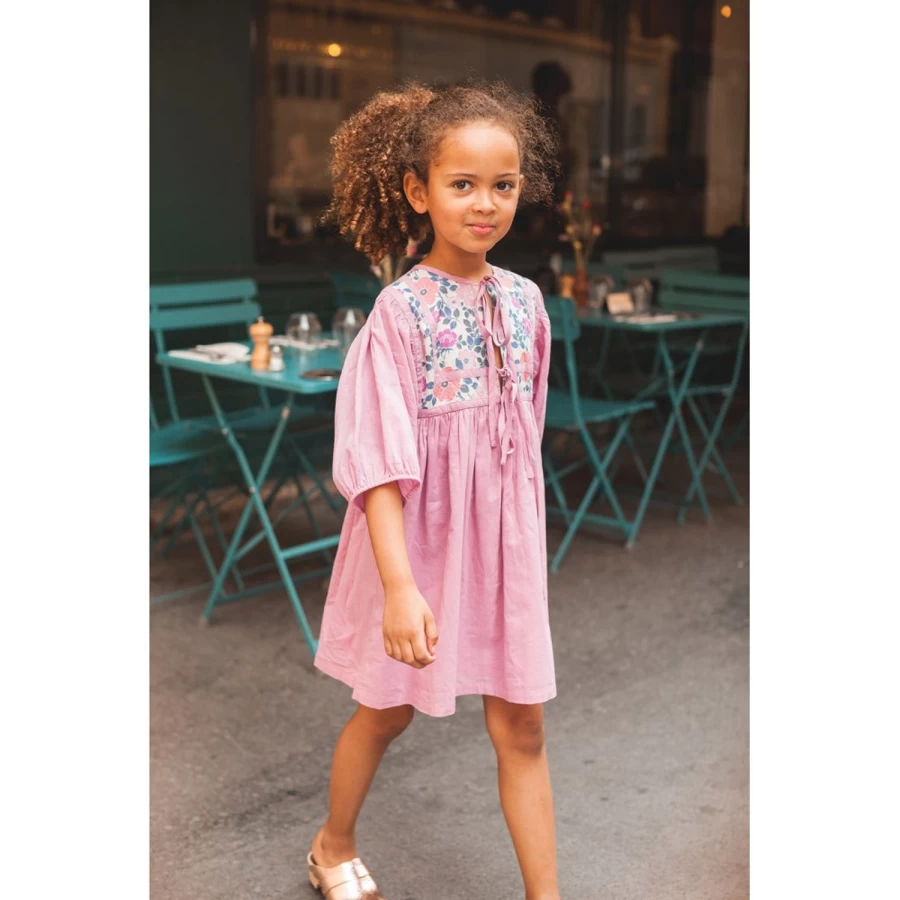 LOUIS LOUISE Girl's Paula Cotton Veil Dress - Breathable Summer Dress for Girls