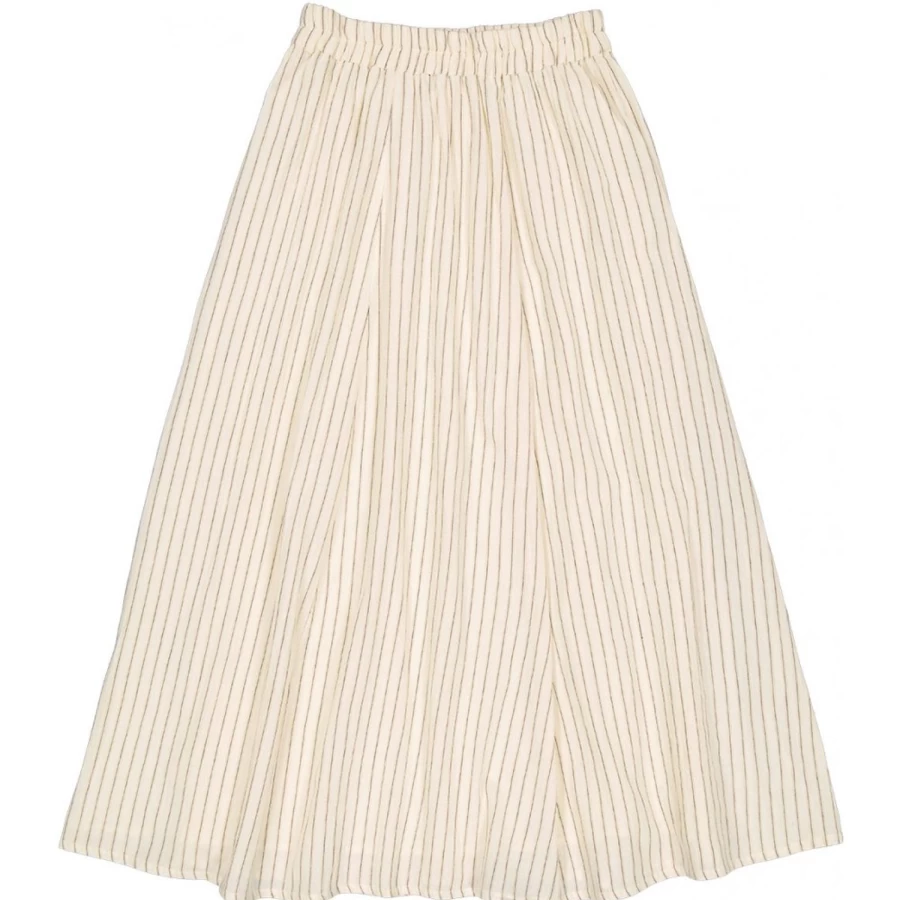 LOUIS LOUISE Women's Duchesse Cotton Crepe Striped Skirt