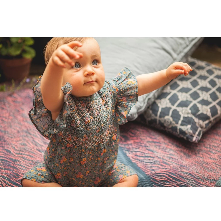 "LOUIS LOUISE Baby Girl's Floral Cotton Marquise Veil - Romantic Overall Design"