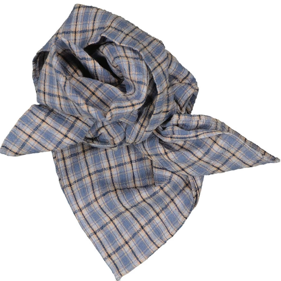 LOUIS LOUISE Girls' Cotton Crepe Tartan Scarf - Sissi Plaid Pattern Fashion Accessory
