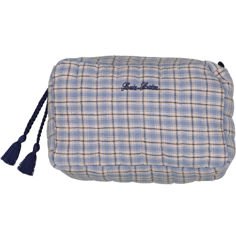 LOUIS LOUISE Baby Pocket Bath Cotton Crepe Tartan Washcloth for Newborns