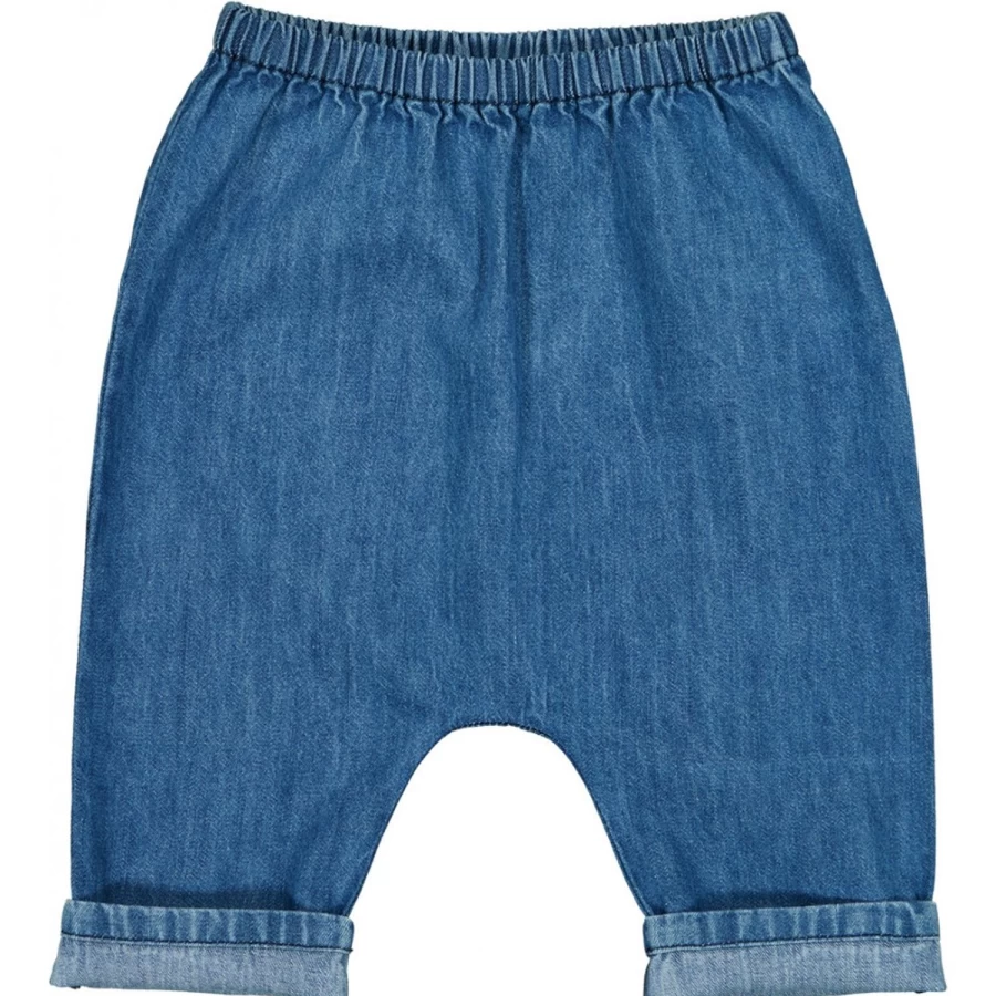 LOUIS LOUISE Baby Boys Girls Chambray Jungle Trousers Casual Comfortable Pants