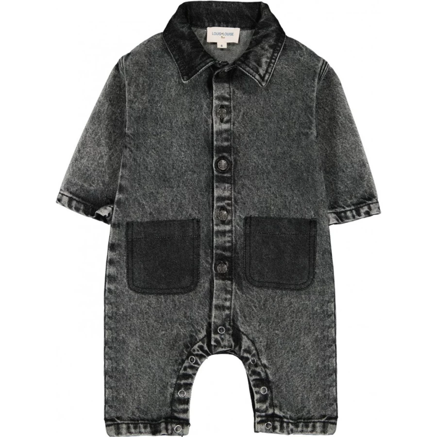 "LOUIS LOUISE Baby Washed Denim Overalls for Toddlers"