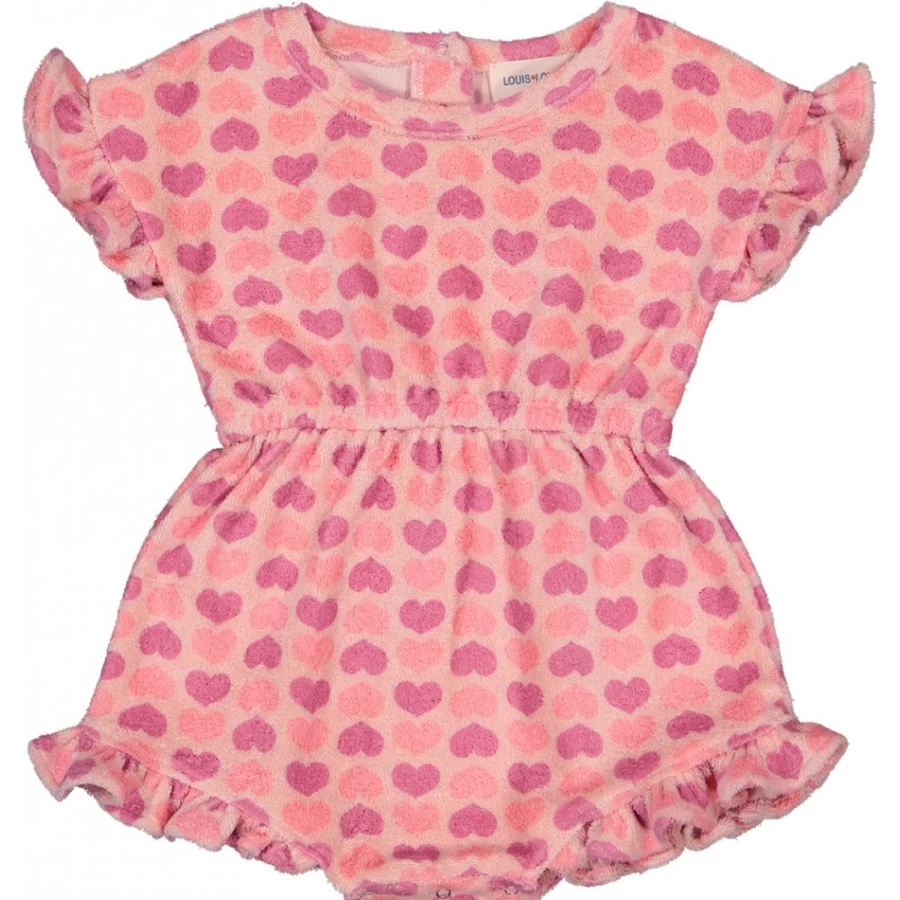 LOUIS LOUISE Baby Pampa Sponge Heart Overall - Soft & Comfortable Infant Romper