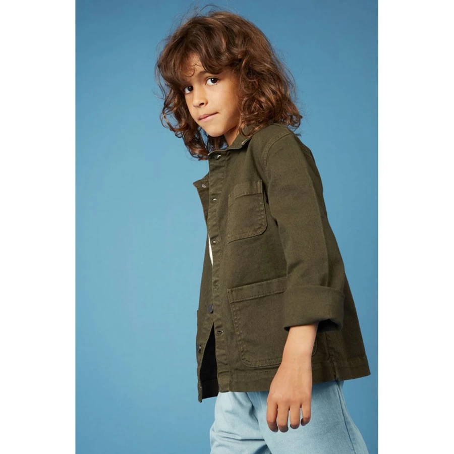 LOUIS LOUISE Girls' Distressed Denim Jacket - Pinceau Dyed Vintage Style Lightweight Coat