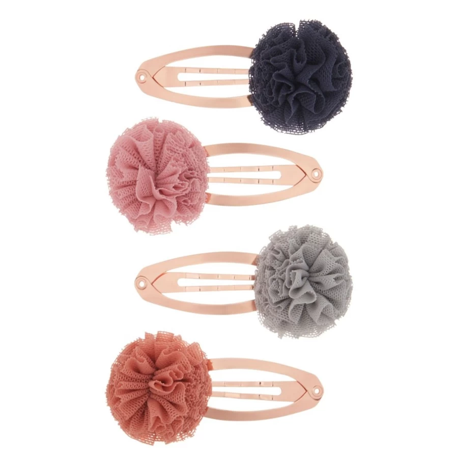 LOUIS LOUISE Ballerina Pom Pom Hair Clips for Girls - Mimi & Lula Style