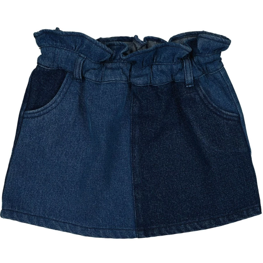 LOUIS LOUISE Girls Alba Washed Denim Skirt for Kids