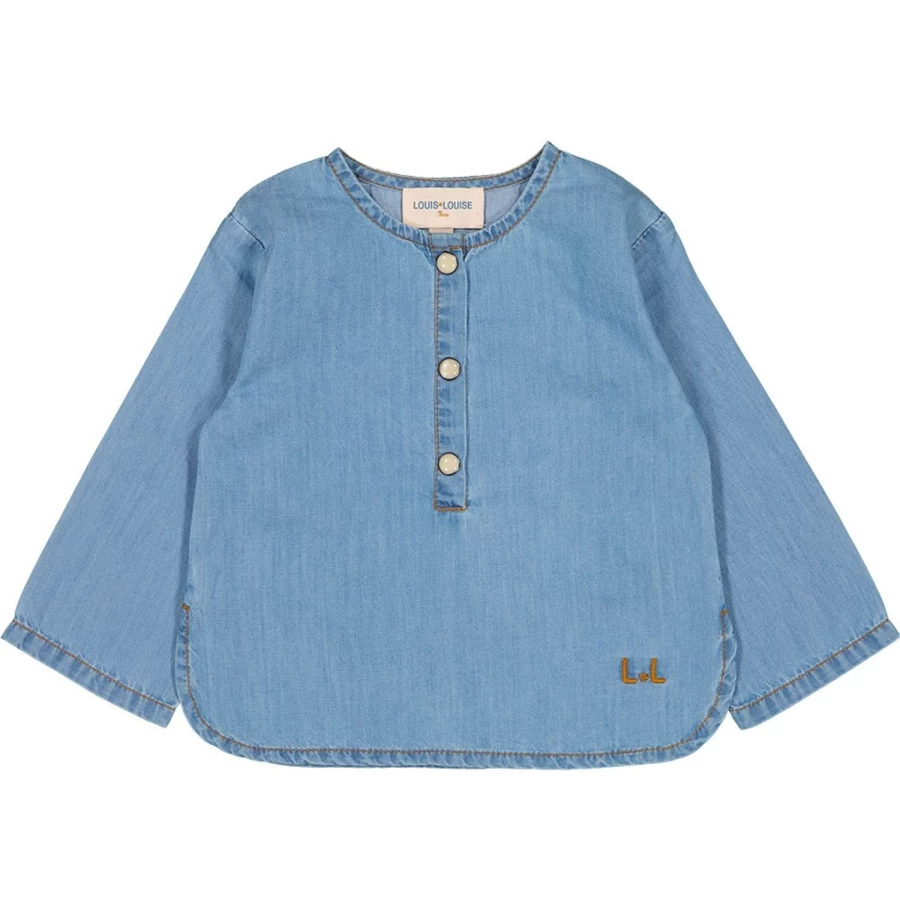 LOUIS LOUISE Baby Chambray Shirt for Infants - Soft and Comfortable