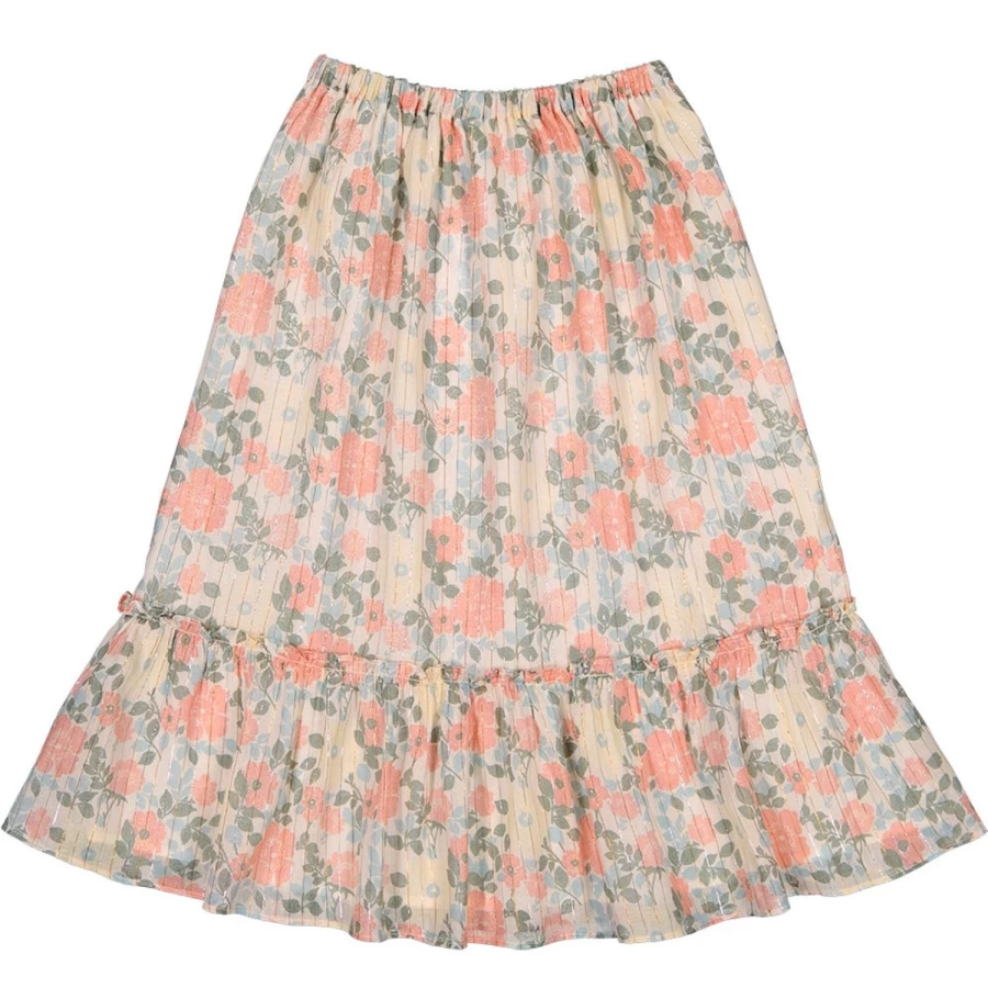 LOUIS LOUISE Girl's Vintage Floral Stripe Lurex Skirt - Rachel Style