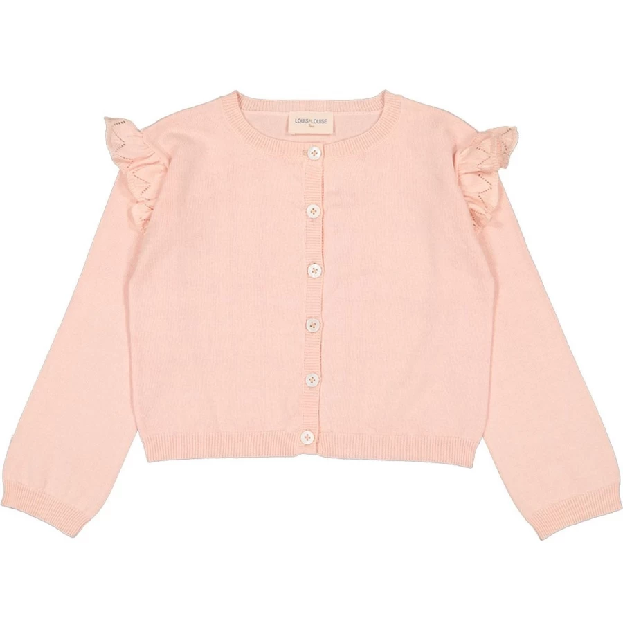 LOUIS LOUISE Girls Cardigan Maya Knitted Cotton Sweater for Kids