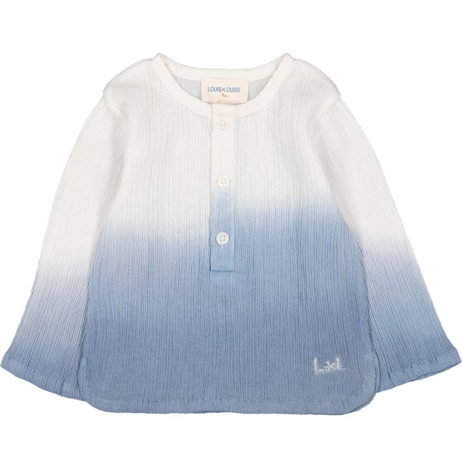 "LOUIS LOUISE Boys Cotton Crepe Shirt - Dip Dye Style"