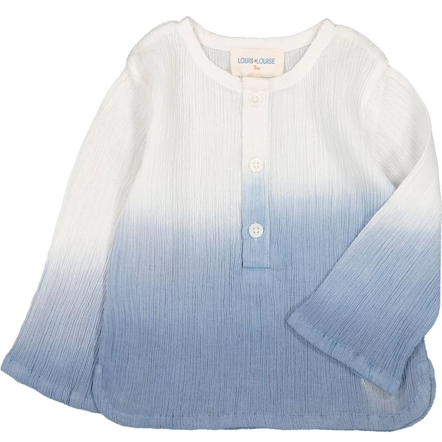 "LOUIS LOUISE Boys Cotton Crepe Shirt - Dip Dye Style"