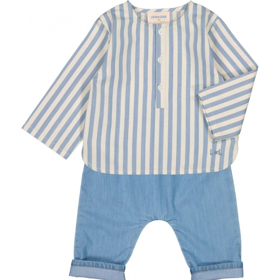 "LOUIS LOUISE Baby Big Stripe Shirt for Infants"